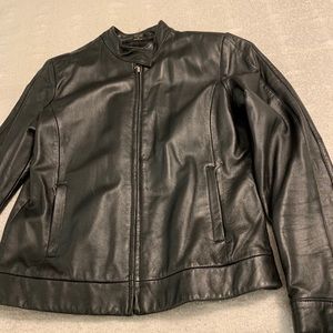 AMAZING NICOLE MILLER LEATHER BIKER JACKET